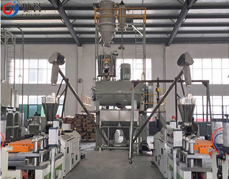 Mesin Pengaduk Serbuk Dengan Sistem Dosis Dan Memuat Hopper Bahan Baku