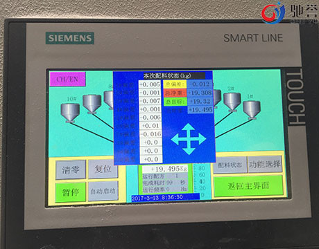 Aditif Mesin Dosis Batching Otomatis Untuk Lini Produksi Lantai Pipa Extruder SPC PVC