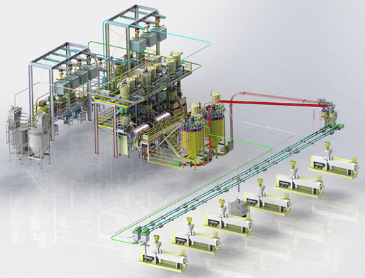 Extruder Feeding PVC Dosing Mixing System Untuk Industri Plastik